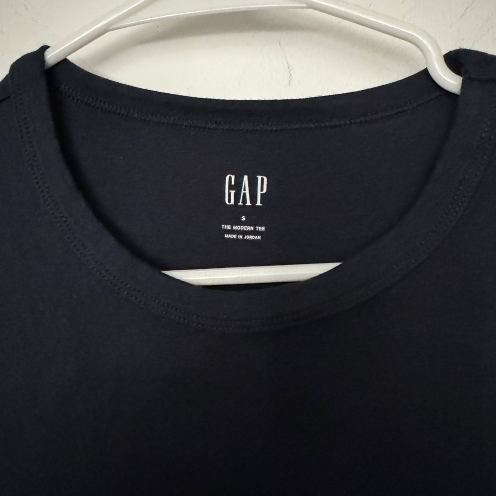 Dark navy cotton stretch top - Picture 2 of 4